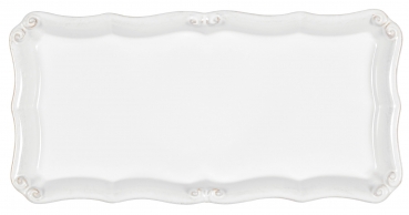 Barroco Servierplatte eckig 30 x 15 cm, 2 Stck, weiss